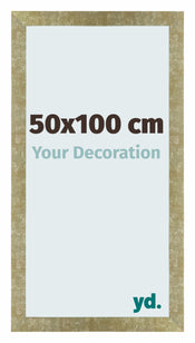 Mura MDF Marco de Fotos 50x100cm Dorado Antiguo Parte delantera Tamano | Yourdecoration.es