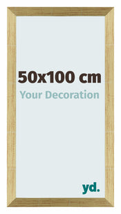 Mura MDF Marco de Fotos 50x100cm Dorado brillante Parte delantera Tamano | Yourdecoration.es