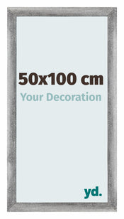 Mura MDF Marco de Fotos 50x100cm Gris barrido Parte delantera Tamano | Yourdecoration.es