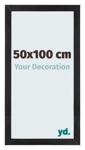 Mura MDF Marco de Fotos 50x100cm Negro grano de madera Parte delantera Tamano | Yourdecoration.es