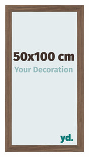 Mura MDF Marco de Fotos 50x100cm Nogal oscuro Parte delantera Tamano | Yourdecoration.es