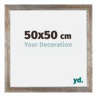 Mura MDF Marco de Fotos 50x50cm Metal vintage Parte delantera Tamano | Yourdecoration.es