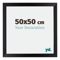 Mura MDF Marco de Fotos 50x50cm Negro Mat Parte delantera Tamano | Yourdecoration.es