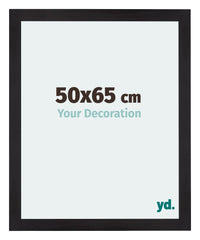 Mura MDF Marco de Fotos 50x65cm Negro grano de madera Parte delantera Tamano | Yourdecoration.es