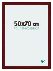 Mura MDF Marco de Fotos 50x70cm Vino tinto barrido Parte delantera Tamano | Yourdecoration.es