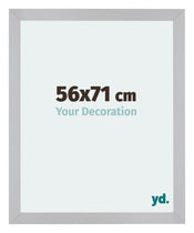 Mura MDF Marco de Fotos 56x71cm Plateado mate Parte delantera Tamano | Yourdecoration.es