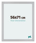 Mura MDF Marco de Fotos 56x71cm Plateado mate Parte delantera Tamano | Yourdecoration.es