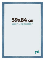 Mura MDF Marco de Fotos 59x84cm Claro Azul Barrido Delantera Tamano | Yourdecoration.es