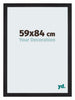 Mura MDF Marco de Fotos 59x84cm Negro Grano de Madera Delantera Tamano | Yourdecoration.es