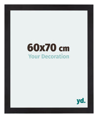 Mura MDF Marco de Fotos 60x70cm Negro grano de madera Parte delantera Tamano | Yourdecoration.es