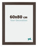 Mura MDF Marco de Fotos 60x80cm Roble Donker Parte delantera Tamano | Yourdecoration.es