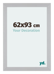 Mura MDF Marco de Fotos 62x93cm Plateado mate Parte delantera Tamano | Yourdecoration.es