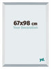 Mura MDF Marco de Fotos 67x98cm Aluminio Cepillado Delantera Tamano | Yourdecoration.es