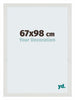 Mura MDF Marco de Fotos 67x98cm Blanco Mate Delantera Tamano | Yourdecoration.es