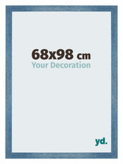 Mura MDF Marco de Fotos 68x98cm Claro Azul Barrido Delantera Tamano | Yourdecoration.es