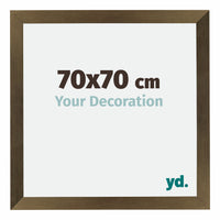 Mura MDF Marco de Fotos 70x70cm Decoracion de bronce Parte delantera Tamano | Yourdecoration.es