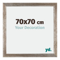 Mura MDF Marco de Fotos 70x70cm Metal vintage Parte delantera Tamano | Yourdecoration.es