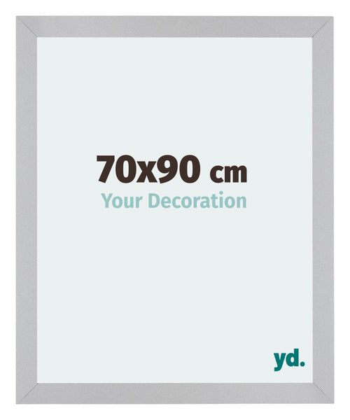 Mura MDF Marco de Fotos 70x90cm Plateado mate Parte delantera Tamano | Yourdecoration.es