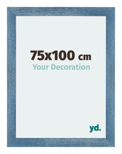 Mura MDF Marco de Fotos 75x100cm Claro azul barrido Parte delantera Tamano | Yourdecoration.es
