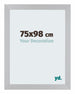 Mura MDF Marco de Fotos 75x98cm Plateado Mate Delantera Tamano | Yourdecoration.es