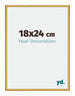 New York Aluminio Marco de Fotos 18x24cm Dorado brillante Parte delantera Tamano | Yourdecoration.es