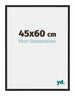 New York Aluminio Marco de Fotos 45x60cm Negro Mat Parte delantera Tamano | Yourdecoration.es