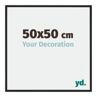 New York Aluminio Marco de Fotos 50x50cm Negro Mat Parte delantera Tamano | Yourdecoration.es