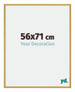 New York Aluminio Marco de Fotos 56x71cm Dorado brillante Parte delantera Tamano | Yourdecoration.es