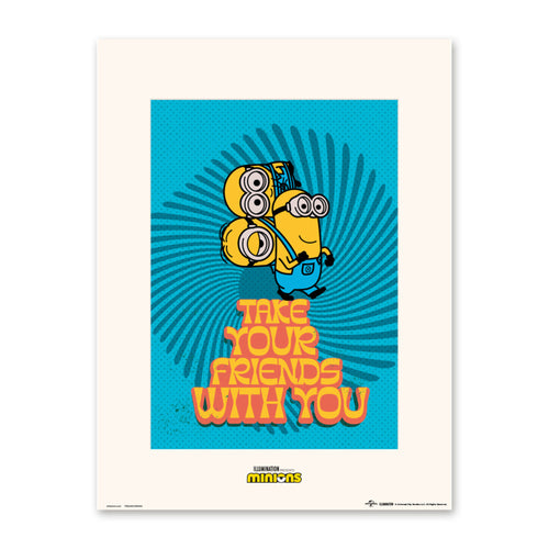 Póster Minions Take Your Friends With You 30x40cm