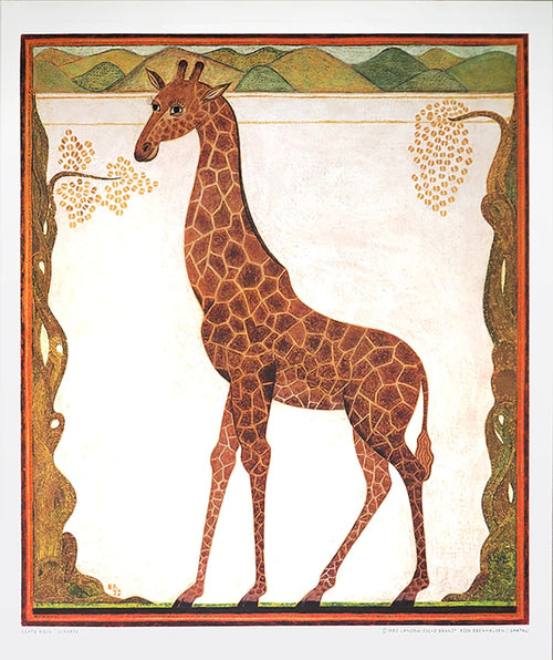 PGM BR 14 Beate Rose Giraffe Reproducción de arte 52x62cm | Yourdecoration.es