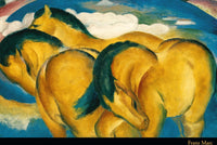 PGM FM 145 Franz Marc Little yellow Horses Reproducción de arte 90x60cm | Yourdecoration.es