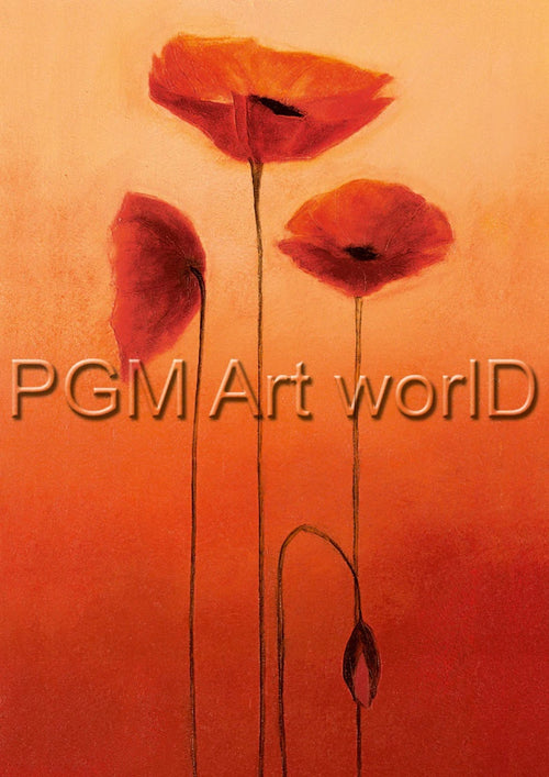 PGM HNE 704M Erika Heinemann Poppy Elegance III Reproducción de arte 21x30cm | Yourdecoration.es