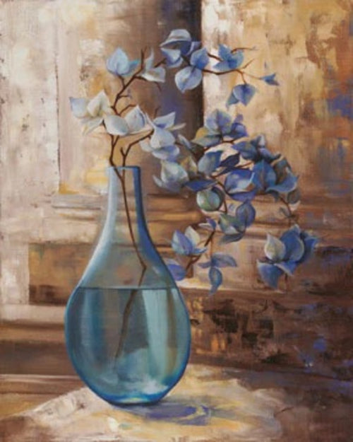 PGM LMO 05 L Montillio Blue Glass Still I Reproducción de arte 40x50cm | Yourdecoration.es