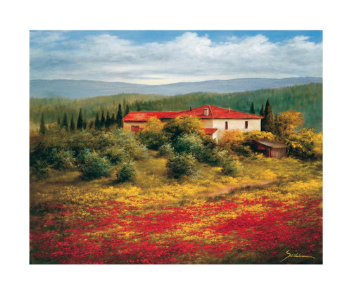 PGM SRH 06 Heinz Scholnhammer Landschaft mit Mohn II Reproducción de arte 60x50cm | Yourdecoration.es