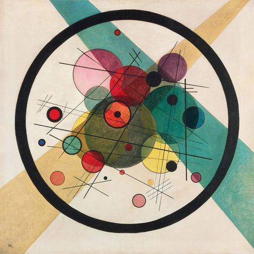 PGM WK 50 Wassily Kandinsky Kreis im Kreis Reproducción de arte 70x70cm | Yourdecoration.es