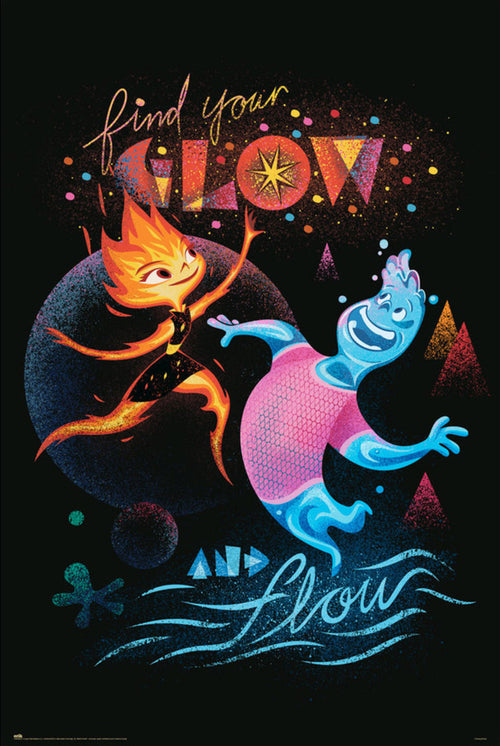 Póster Disney Pixar Elemental Find Your Glow And Flow 61x91.5cm Grupo Erik GPE5800 | Yourdecoration.es