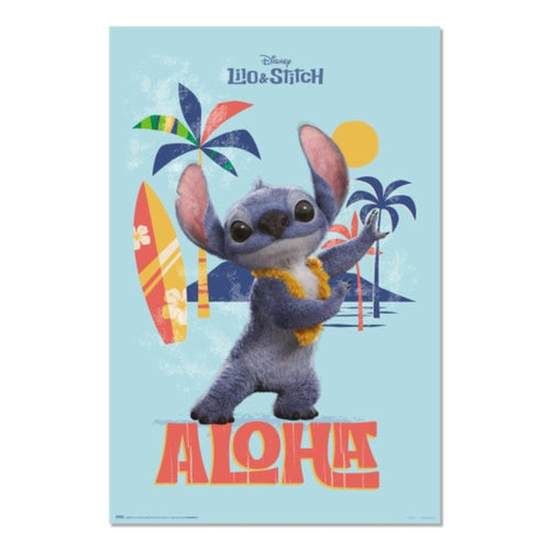 Poster Disney Stitch Live Action Aloha 61x91 5cm Grupo Erik GPE5956 | Yourdecoration.es
