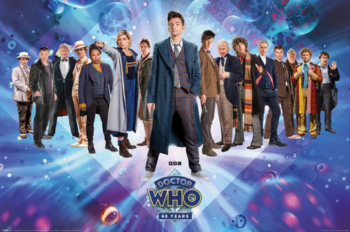 Póster Doctor Who 60th Anniversary A Timeless Tribute 91 5x61cm Pyramid PP35443 | Yourdecoration.es