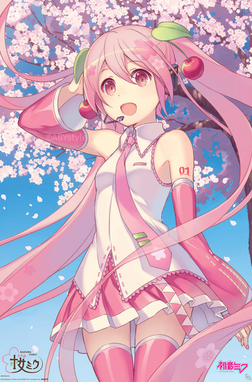 Póster Hatsune Miku Cherry Blossom 91 5x61cm GBYDCOA037 | Yourdecoration.es