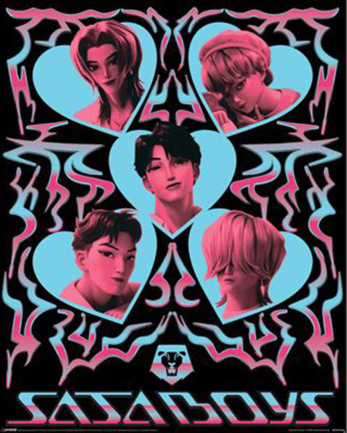 Poster K Pop Demon Hunters Saja Boys Hearts  40x50cm MPP2510744 | Yourdecoration.es