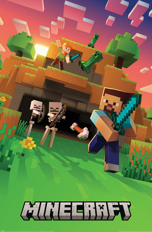 Poster Minecraft Cinematic Skeletons 61x91 5cm PP2512250 | Yourdecoration.es