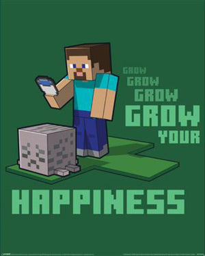 Poster Minecraft Grow Your Happinenss 40x50cm MPP2402265 | Yourdecoration.es