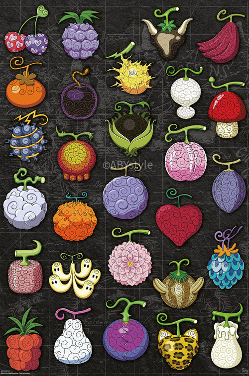 Poster One Piece Devil Fruits 61x91 5cm GBYDCOA050 | Yourdecoration.es