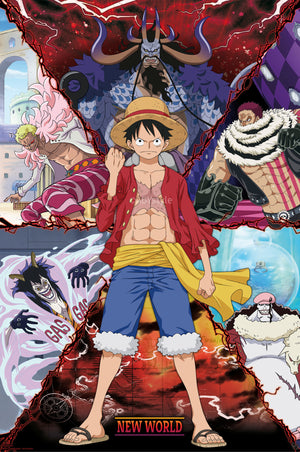 Poster One Piece Luffy Vs New World 91 5x61cm GBYDCO637 | Yourdecoration.es