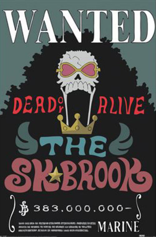 Poster One Piece Wanted Brook 61x91 5cm PP2501061 | Yourdecoration.es