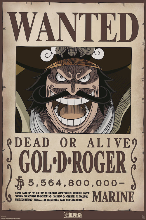 Poster One Piece Wanted Gol D Roger 61x91 5cm Abystyle GBYDCO595 | Yourdecoration.es