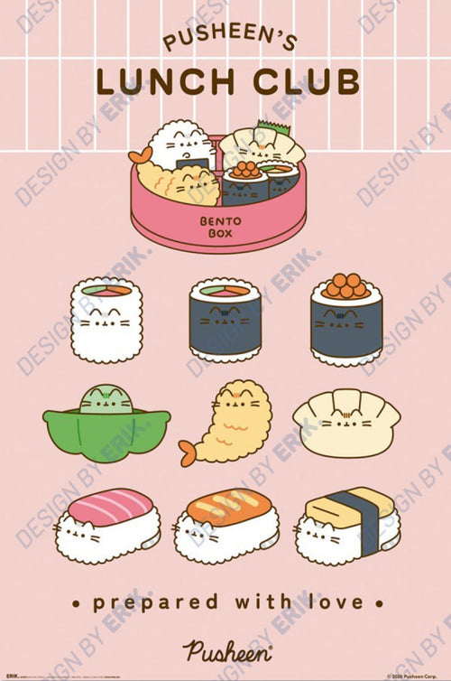 Poster Pusheen Sushi Roll 61x91 5cm GPE6105 | Yourdecoration.es
