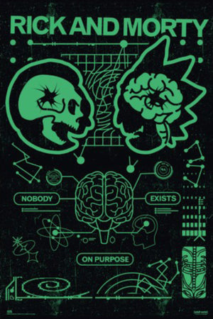 Póster Rick And Morty Nobody Exist On Purpose 61x91 5cm Grupo Erik GPE5821 | Yourdecoration.es