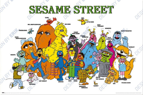 Poster Sesame Street Characters 91 5x61cm GPE6102 | Yourdecoration.es