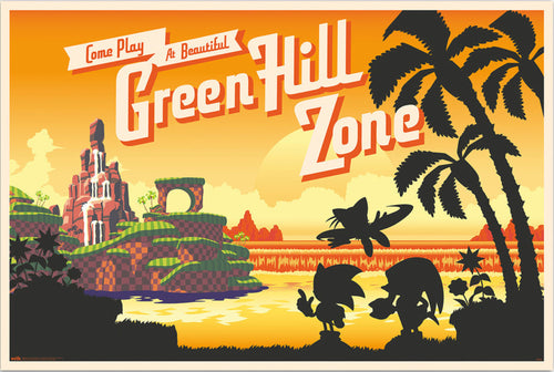 Póster Sonic The Hedgehog Come Plat At Beautiful Green Hill Zone 91 5x61cm Grupo Erik GPE5808 | Yourdecoration.es
